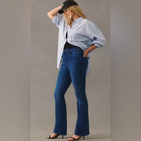 Anthropologie X Pilcro | The Icon Flare High Rise Denim Jeans High Rise 32/14 - Picture 3 of 12